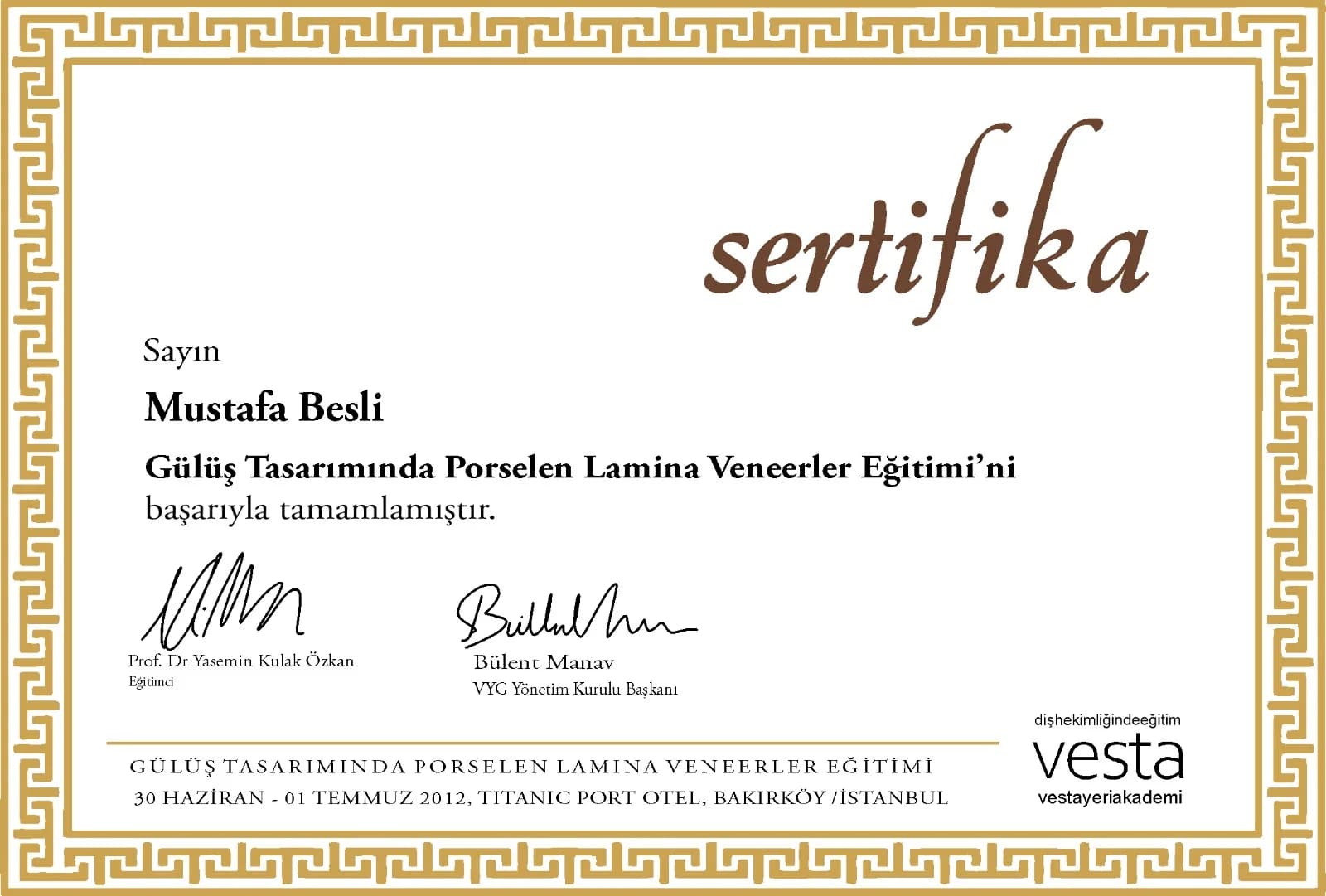 Certificate 1