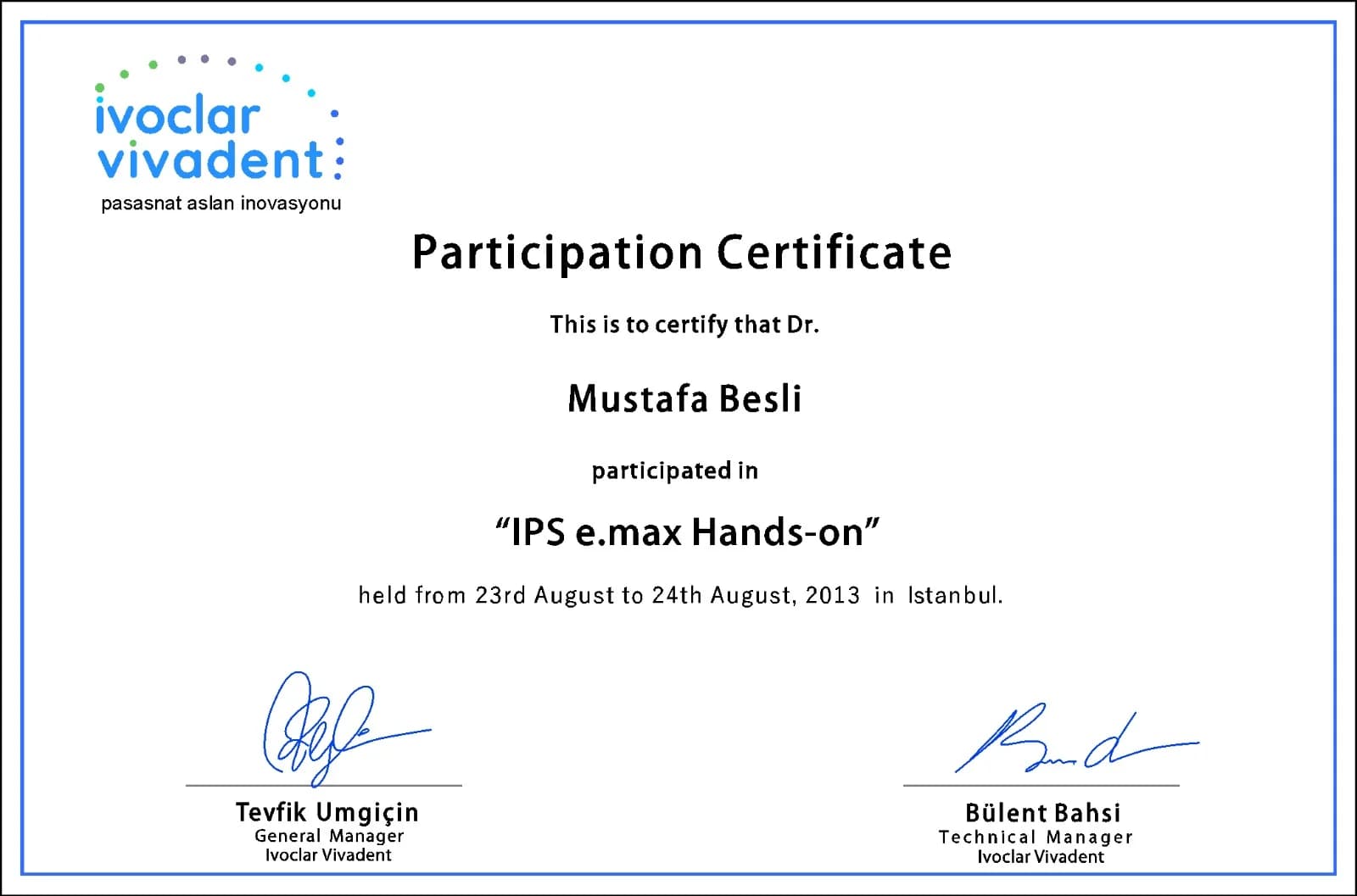 Certificate 9