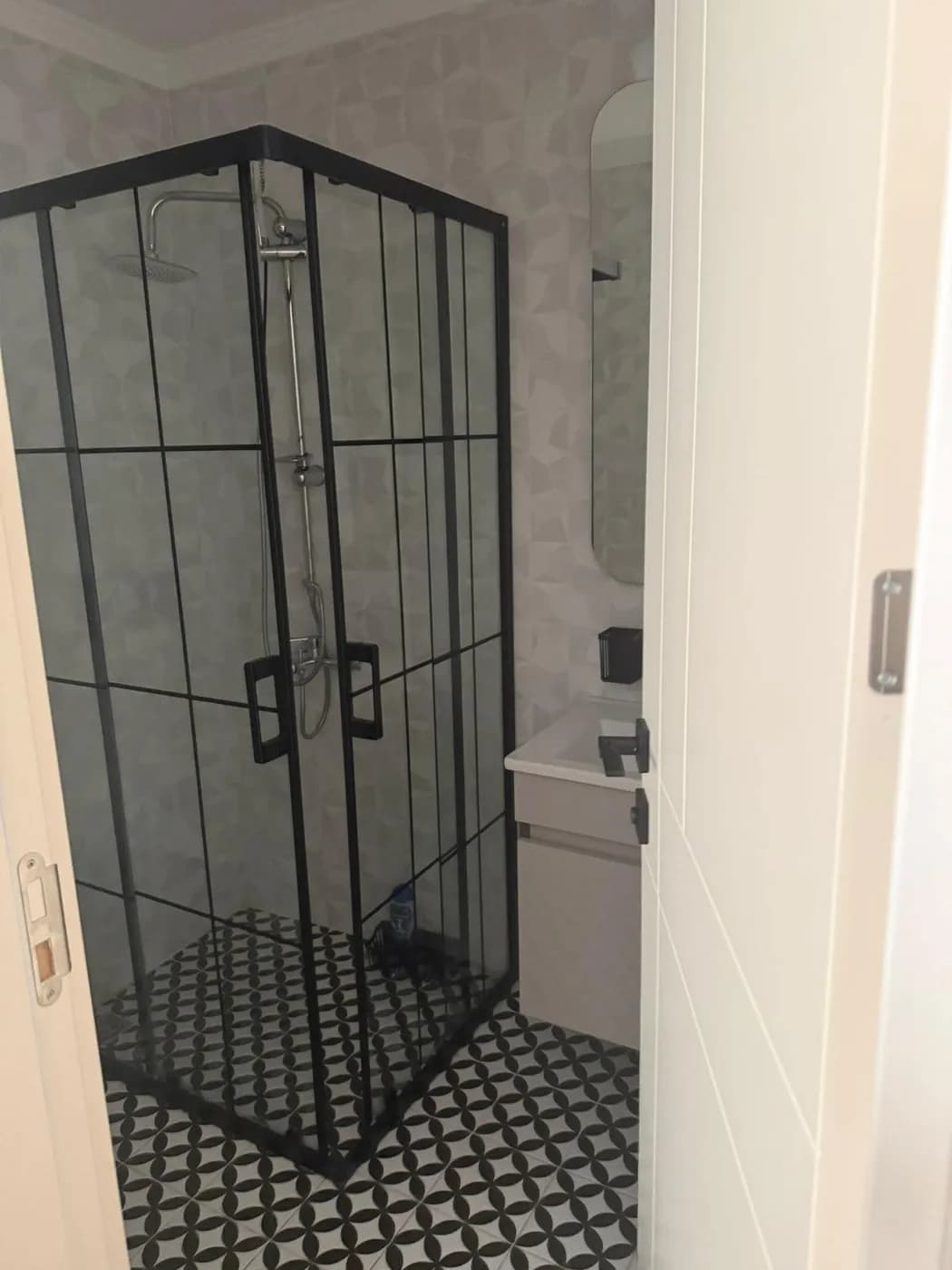 Bathroom with rain shower