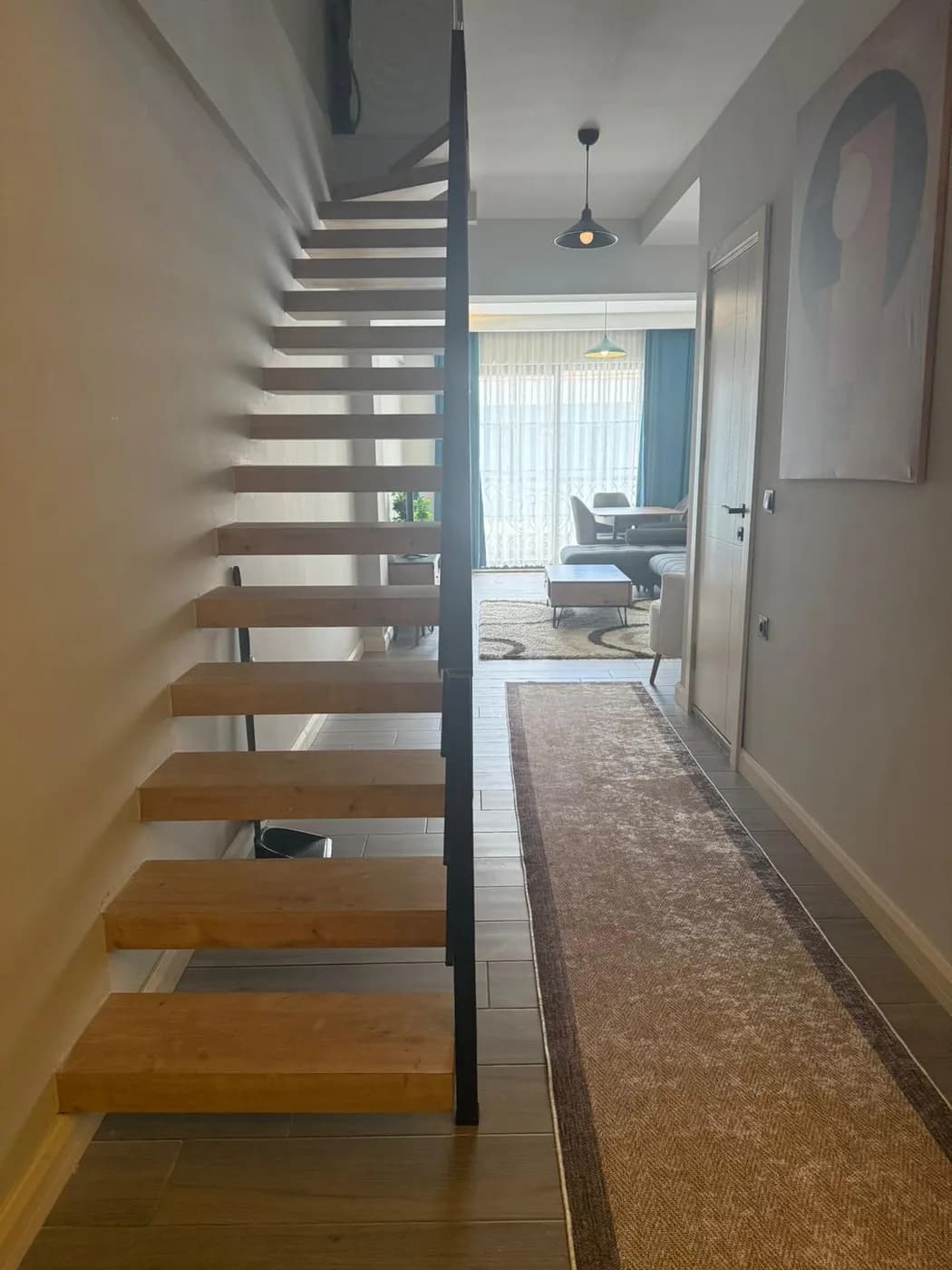 Duplex interior staircase